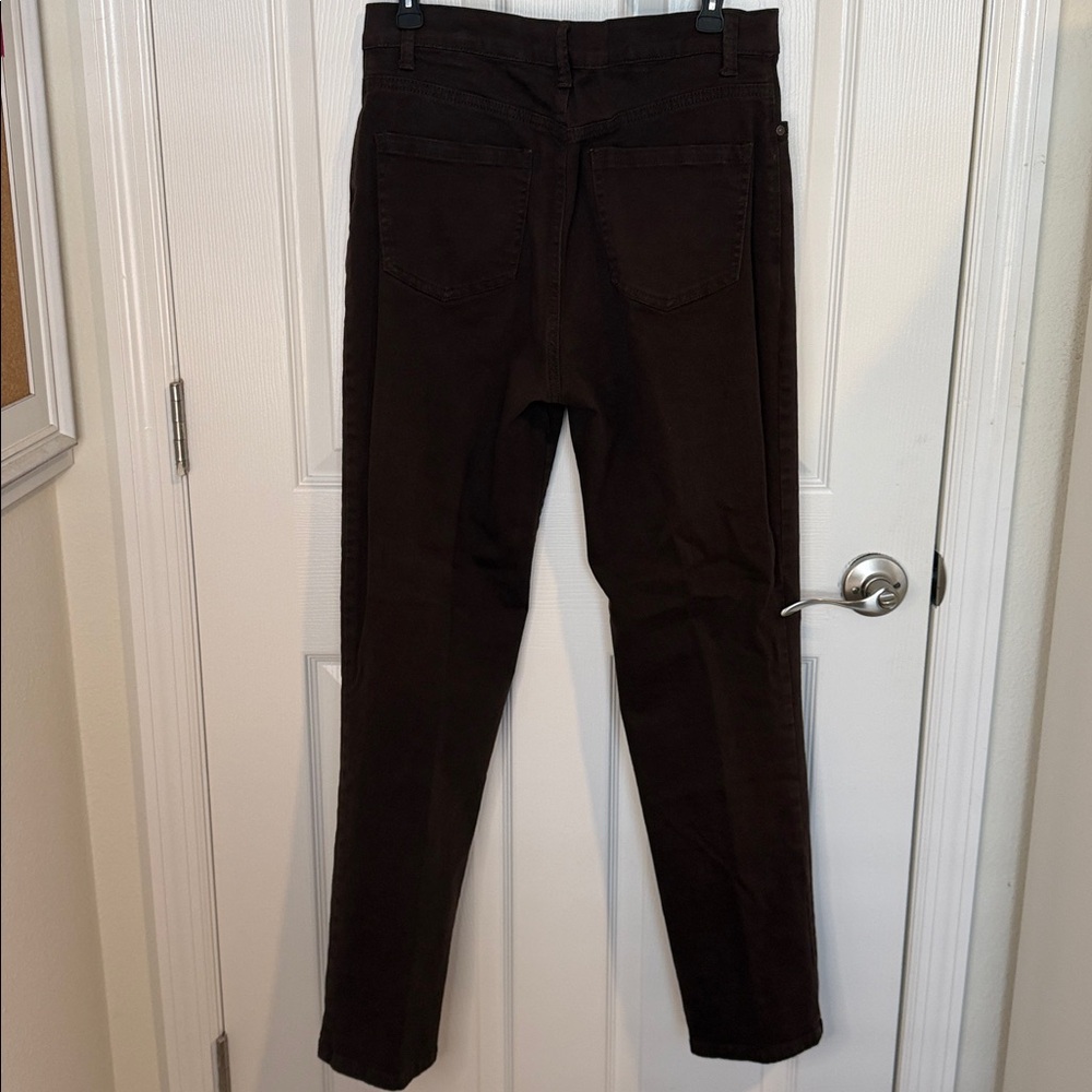 Gloria Vanderbilt Women's  Amanda High Rise Dark Brown Jeans five pockets button - Picture 5 of 5